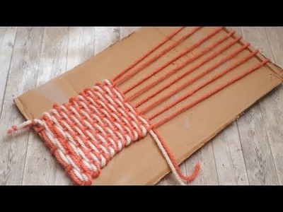 No Knit Woollen Winter Scarf. Muffler using Cardboard|Make any size New Design Scarf|Quicky Crafts