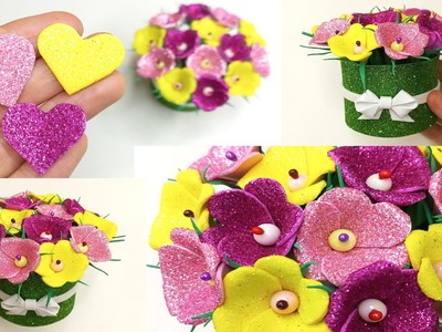 Only 3 squares and such BEAUTY! How to make a flower from foamiran. Do it yourself foamiran flowers