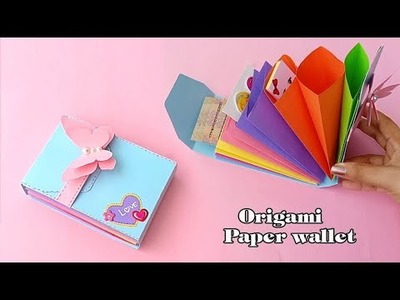Origami paper wallet Tutorial |Origami wallet | paper craft | school projects | school supplies