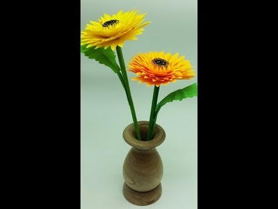 Paper Flower Making Easy Tutorial | Handmade Flower | DIY Crafts #shorts