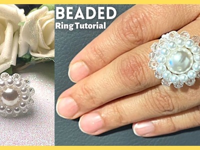 Pearl Beaded Ring | How to Make Beaded Ring | DIY Jewelry Making Tutorial