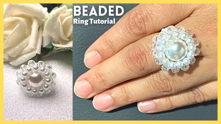 Pearl Beaded Ring | How to Make Beaded Ring | DIY Jewelry Making Tutorial