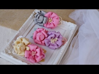 Quick DIY Crafts - DIY Satin Flower Making - Fabric Flower Design