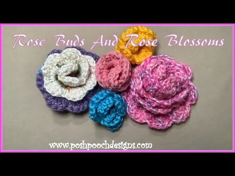 Rose Buds And Rose Blossoms Crochet Pattern  -  Friday Fun With Sara #crochet #crochetvideo #crochet