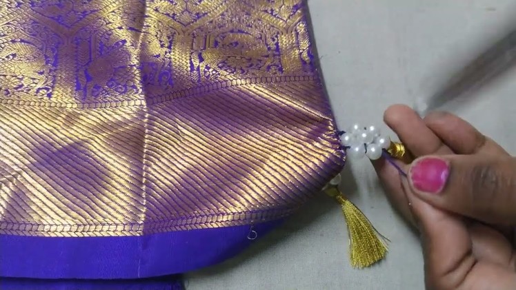 Saree kuchu !! saree kuchu flower new design Tassels using pearls.beads !! smart art & diy crafts