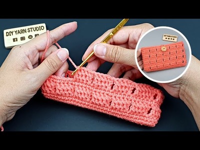 Super Easy DIY CROCHET Mini Purse Tutorial for Beginners | Crochet Phone Bag | DIY Yarn Studio