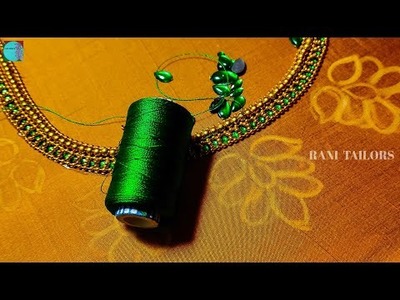 Thread and bead work using normal needle same like aari