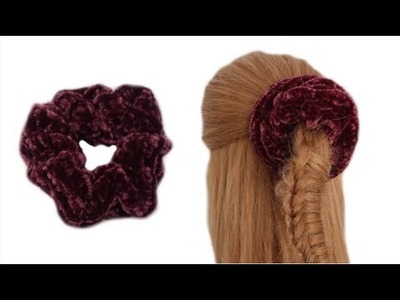 Tricotin - Chouchou pour cheveux. Make a schrunchie - Loom knitting