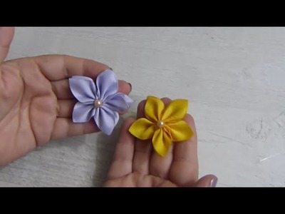 TUTORIAL DE  1 BELLA Y FÁCIL  FLOR DE LISTON???? How to make flowers????????Manualidades la Hormiga !!!