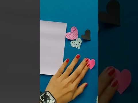 Valentine day greeting card idea||#White paper craft||#shorts