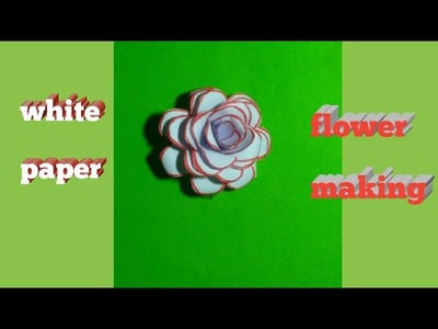 White paper flower making ideas. paper flower. paper craft.#shortsvideo