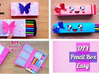 3 Cute DIY Paper Pencil Box Ideas Handmade | Back To School Craft | Paper Origami | Easy Craft