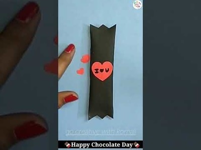 Amazing chocolate Gift wrapping ideas.Chocolate day gift.DIY chocolate gift packing #shorts #short