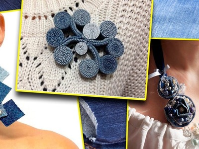 Amazing Craft With Old Jeans. Jewelry Making From Old Jeans