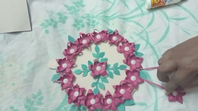 Beautiful Wall hanging with paper.craft ideas#paperwalldecoration