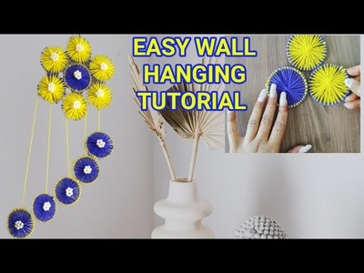 Best out of waste bangles wall hanging with woolen|DIY easy ideas 2022 #craftscolourfull#bndeasylife
