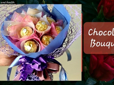 Chocolate Bouquet | Ferrero Rocher Bouquet | Handmade valentine gift | Valentines day crafts ideas