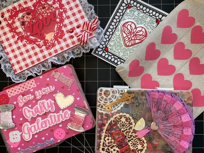 "Crafty Galentine Altered Embellishment Case, Card & Treat" Swap Reveal, Part 2!