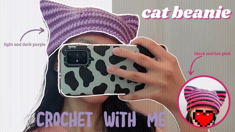 Crochet with me: cat beanie
