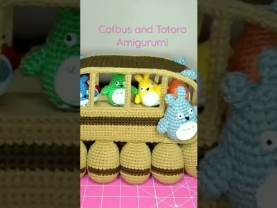 Crocheted Catbus and Totoro Amigurumi #crochet #amigurumi #GhibliLover #aYarnfulDay