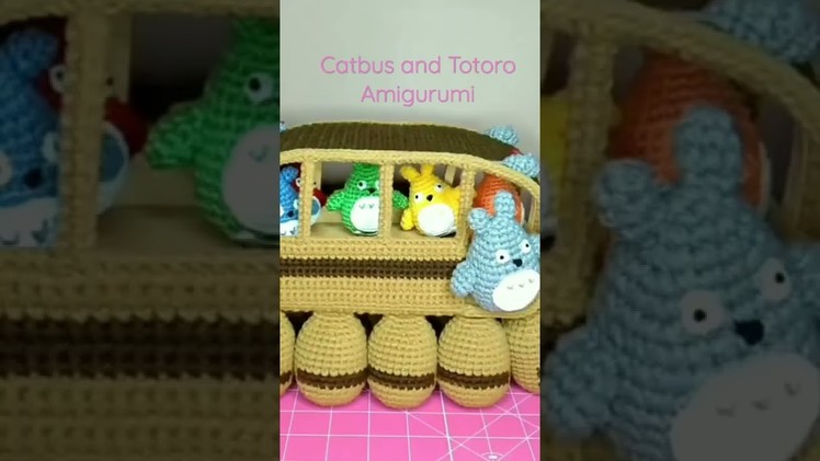 Crocheted Catbus and Totoro Amigurumi #crochet #amigurumi #GhibliLover #aYarnfulDay