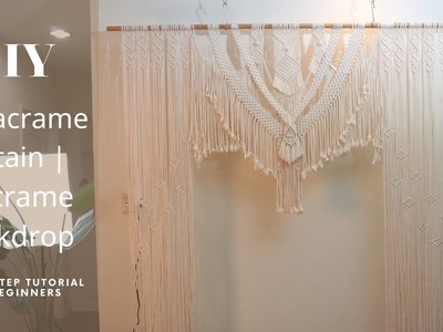 DIY A large Macrame curtain, Macrame wedding backdrop curtain | New design by Him Macrame