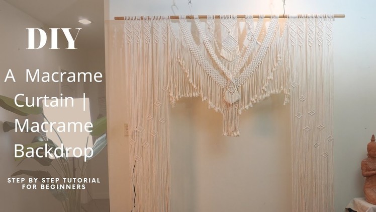 DIY A large Macrame curtain, Macrame wedding backdrop curtain | New design by Him Macrame