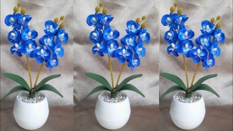 DIY Cara Membuat Bunga Anggrek dari Plastik Kresek - How to Make Orchid Flower from Plastic Bag