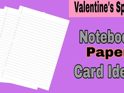 DIY Notebook paper craft | Handmade card easy | valentine day card with notebook paper #shorts