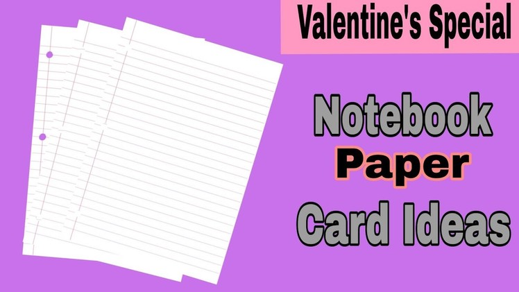 DIY Notebook paper craft | Handmade card easy | valentine day card with notebook paper #shorts