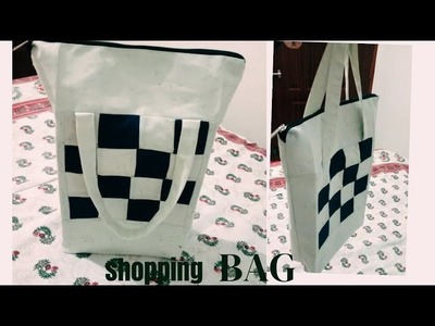 Diy. rescue leftover clothes convert #beautiful #bag. how to make bag at home. #shoppingbag
