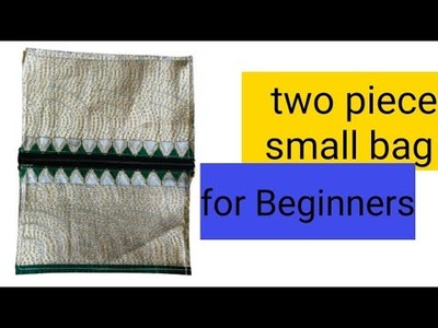 DIY Simple Bag From Saree Pieces Making in Hindi !!