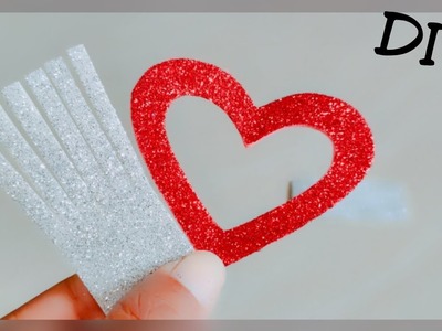 DIY.Valentine Gift craft.Glitter sheet craft.Foamiran 3d heart ????.Art & Craft.Wall hanging.Room Decor