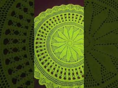 #doily #crochet #shortvideo #reel #round #green #thalposh #crosia #designs #pattern #vanditabatra #v