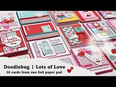 Doodlebug | Lots of Love | 36 cards from one 6x6 paper pad