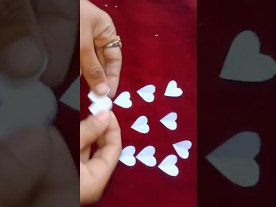 Easy making 12 Paper heart❤ in one cutting.#paper.#craft.#short.#paper.#love.#loveshapecutting