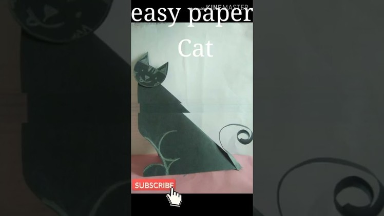 Easy paper Cat #paper craft idea #paper cutting craft idea #super and easy idea