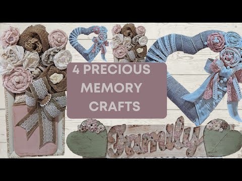 Four beautiful and inexpensive shabby chic memory crafts .