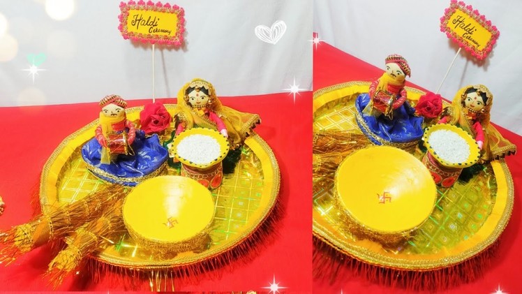 Haldi Thali Decoration Ideas || Wedding Thali Decoration || Haldi platter