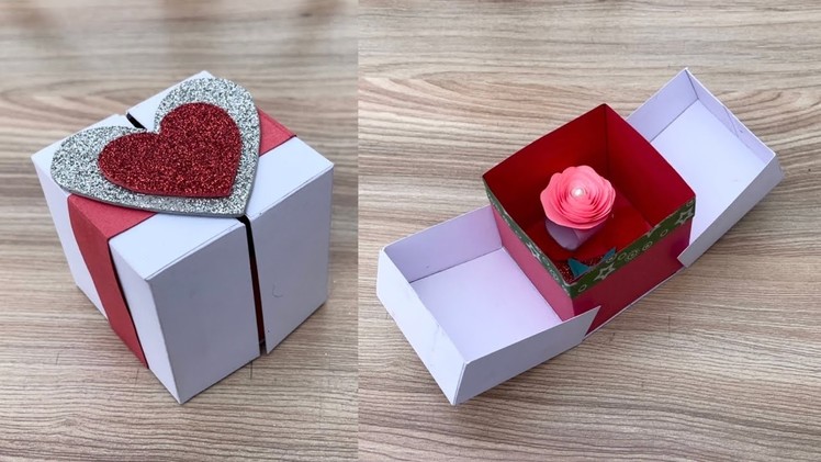 Heart and Rose Gift Box | Surprise gift box | Handmade gift box ideas