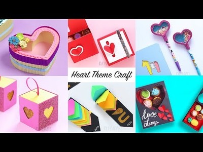 Heart Theme Crafts Ideas | 6 Easy Craft Ideas | Valentines Day Gift Ideas
