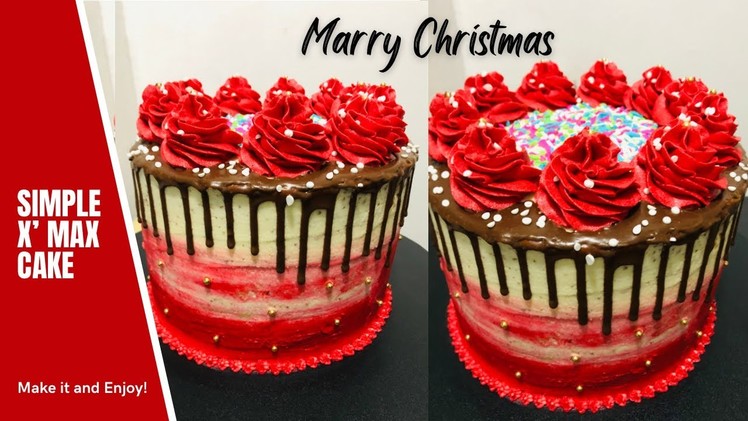 How to Make Christmas Cake | Simple X’ Max Cake Decoration | Sweet Bite & Craft.