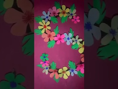 How to making a Name Wall Hanging craft | easy paper Craft Room Decoration ???? with Paper flower ????