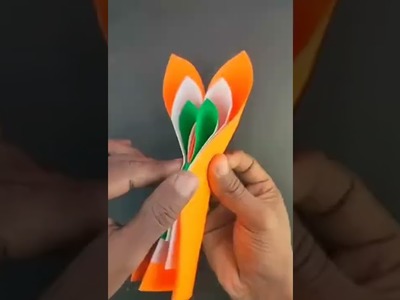 Paper craft#Flower making#Republic day ???????? special#shorts