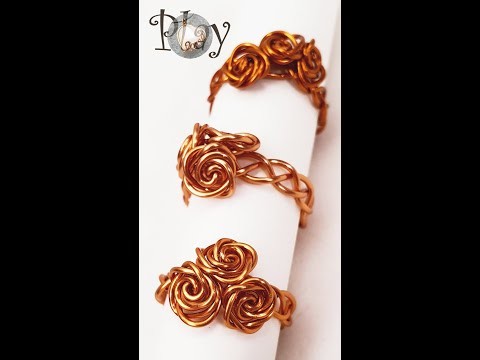 Play with wire | Rose | ring | 3-wire braid @Lan Anh Handmade 723 #Shorts