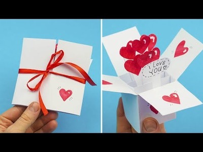 POP-UP CARD FOR ANY OCCASION. Handmade Gift card tutorial. Origami 3D Greetings Card DIY