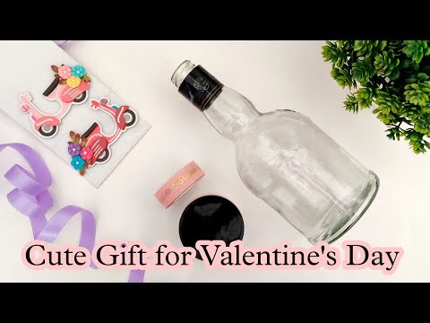 Quick and Easy Bottle Art For Valentine's Day | DIY Bottle Art | Kashmira Art