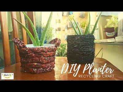#Recycling #Craft - #DIY Planter - Mehfil Spread The Happiness