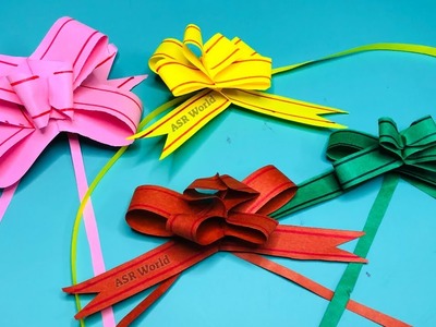 Simple Paper Bows | Easy Paper Ribbon | Gift Wrap Bow Making