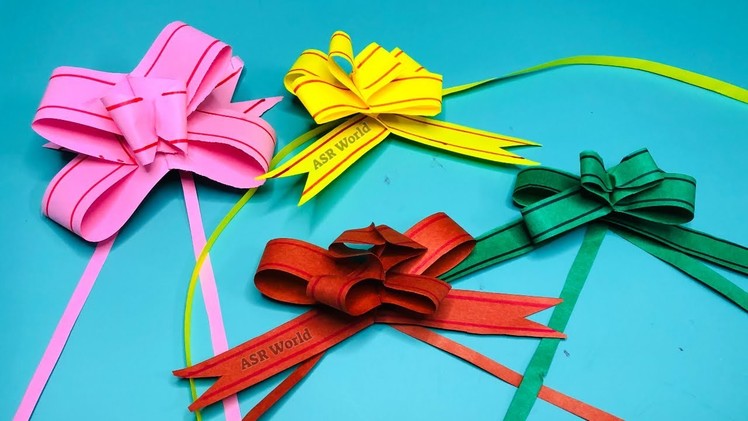 Simple Paper Bows | Easy Paper Ribbon | Gift Wrap Bow Making